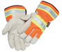 RADNOR™ Large Gray And Orange Pigskin And Polyester Thinsulate™ Lined Cold Weather Gloves