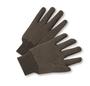 RADNOR™ Brown Ladies Premium Weight Cotton And Jersey Clute Cut General Purpose Gloves With Knit Wrist