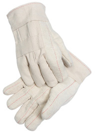 RADNOR™ Natural 32 Oz Cotton Hot Mill Gloves With Band Top Wrist And Burlap Lining