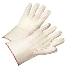 RADNOR™ Natural Standard Weight Cotton Hot Mill Gloves With Gauntlet Wrist