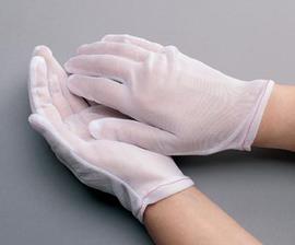 RADNOR™ Medium White Light Weight Nylon Inspection Gloves With Rolled Hem Cuff