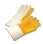 RADNOR™ Gold/White 18 oz Cotton Clute Cut General Purpose Gloves With Gauntlet Cuff
