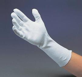 RADNOR™ Large White Light Weight Cotton Inspection Gloves With Extended Unhemmed Cuff