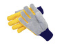 RADNOR™ Large Yellow Shoulder Split Leather Palm Gloves With Canvas Back And Knit Wrist