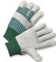 RADNOR™ Large Green Split Leather Palm Gloves With Canvas Back And Knit Wrist