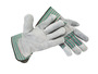 RADNOR™ Medium Green Shoulder Split Leather Palm Gloves With Canvas Back And Safety Cuff