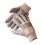 RADNOR™ Large Natural Split Leather Palm Gloves With Canvas Back And Knit Wrist
