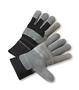 RADNOR™ Large Split Leather Palm Gloves With Denim Back And Safety Cuff