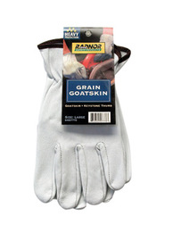 RADNOR™ Large White Premium Grain Goatskin Unlined Drivers Gloves