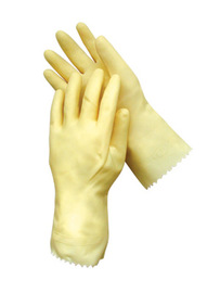 RADNOR™ Medium Natural And Yellow 18 mil Latex Chemical Resistant Gloves