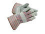 RADNOR™ Large Gray Leather Fleece Lined Cold Weather Gloves