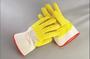 RADNOR™ Large Yellow Latex Three-Quarter Coated Work Gloves With Natural Cotton Canvas Liner, Safety Cuff And Crinkle Finish
