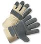 RADNOR™ X-Large Natural Double Leather Palm Gloves With Canvas Back And Safety Cuff