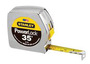Stanley® PowerLock® 1" X 35' Silver And Yellow High-Impact Tape Measure