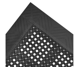 Superior Manufacturing 30" X 72" Black PVC NoTrax® Diamond Flex-Lok™ Anti Fatigue Floor Mat Tile