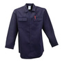 Stanco Safety Products™ X-Large Navy Blue Indura® Arc Rated Flame Resistant Work Shirt With Button Closure