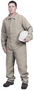 Stanco Safety Products™ Large Tan Indura® Arc Rated Flame Resistant Coveralls With Front Zipper Closure