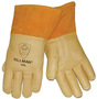 Tillman® Medium Brown Top Grain Pigskin Cotton/Foam Lined Premium Grade MIG Welders Gloves With Straight Thumb, 4