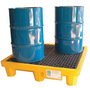 UltraTech 53" X 53" X 11 3/4" Ultra-Spill Pallets® P4 Yellow Polyethylene Spill Containment Pallet