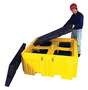 UltraTech 62" X 62" X 28" Ultra-IBC Spill Pallet Plus® Yellow Polyethylene Spill Pallet