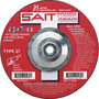 United Abrasives/SAIT 4 1/2" X 1/4" X 5/8" - 11"  24 Grit Aluminum Oxide Type 27 Grinding Wheel