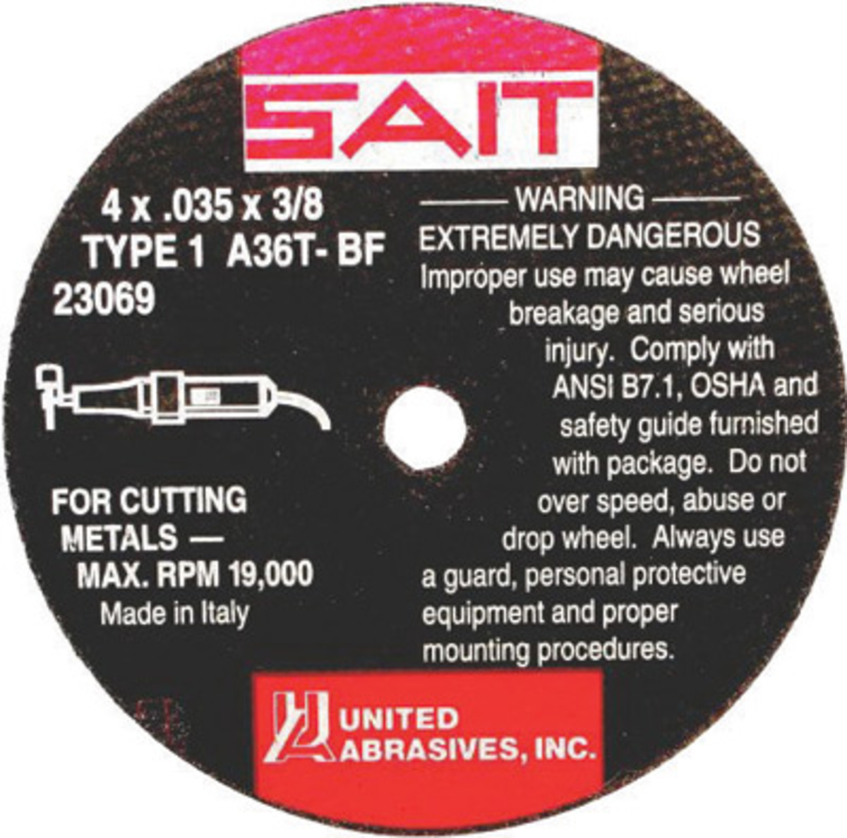 United Abrasives-SAIT 58180 AOX 4 X 21 24 Grit Blue Line Sanding Belt 5-Pack