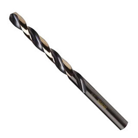 IRWIN® Series 30190 11/64" X 3.25" X 3/16" 3-Flat/Straight Shank Black And Gold Oxide Coated Jobber Length Drill Bit