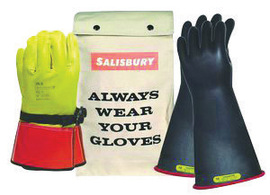 Salisbury by Honeywell Size 9 Black And Red Rubber Class 2 Linesmens Gloves