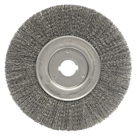Weiler® 10" X 1 1/4" Trulock™ Steel Crimped Wire Wheel Brush