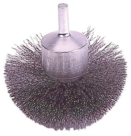 Weiler® 3" X 1/4" Steel Crimped Wire Circular Flared End Brush