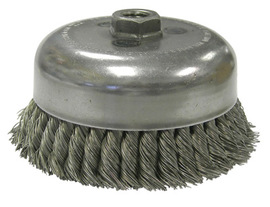 Weiler® 6" X 5/8" - 11 Steel Knot Wire Cup Brush