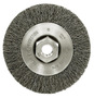 Weiler® 4" X 3/8" - 24" Mighty-Mite™ Steel Crimped Wire Wheel Brush