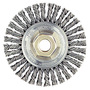 Weiler® 4" X 5/8" - 11 Roughneck® Dualife™ Mighty-Mite™ Stainless Steel Stringer Bead Twist Knot Wire Wheel Brush