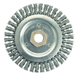 Weiler® 4 1/2" X 5/8" - 11 Roughneck® Dualife™ Steel Knot Wire Wheel Brush
