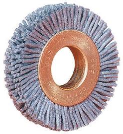 Weiler® 2" Small Diameter Burr-Rx® Nylox Wheel Brush With .022/320SC Abrasive Nylon Crimped Fill And 1/2" Arbor Hole