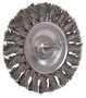 Weiler® 3 1/4" X 1/4" Dualife™ Steel Knot Wire Wheel Brush