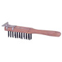 Weiler® 5" Steel Vortec Pro® Scratch Brush With Wood Handle Handle