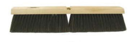 Weiler® Medium Sweeping Brush Head With 24" Wood Block And 3" Trim Black Synthetic Fill