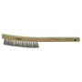 Weiler® 5 1/2" Stainless Steel Scratch Brush With Hardwood Handle Handle
