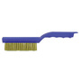 Weiler® 5" Brass Scratch Brush With Plastic Shoe Handle Handle