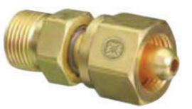 Western CGA-346 X CGA-540 Brass Cylinder To Regulator Adapter