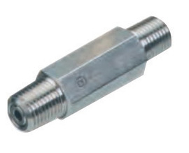 Western 1/4" NPT Female Inlet X Male Outlet Stainless Steel 6000 psig Heavy Duty Inline Check Valve (For High Pressure Pigtail Assemblies)