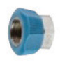 Western® 7/8" DISS1040A 3/4" - 16 UNF Chrome Plated Brass 200 psi Hand-Tight Hex Nut With Blue Plastic Collar