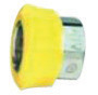 Western DISS 1160 - A 3/4" - 16 UNF Chrome Plated Brass 200 psi Hand Tight Nut With Yellow Plastic Collar