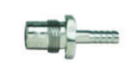 Western 1/4" DISS 1160 - A 3/4" - 16 UNF Chrome Plated Brass 200 psi Barbed Body Adapter