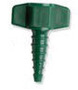 Western DISS1240 9/16" - 18 UNF Plastic 200 psi Tapered Barbed Nipple And Nut With Green Collar