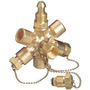 Western Nitrogen, Argon And Helium RH Male Brass Manifold Block, CGA-580