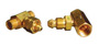 Western CGA-590 Male LH Brass 3000 psig Manifold Coupler Tee With Without Check Valve
