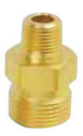 Western 1/2" NPT Outlet X 1" - 11 1/2 NPS Female LH Inlet 2.187" L Brass 3000 psig Manifold Union Adapter
