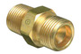 Western CGA-280 1/2" NPT Male Check Valve X 0.745" - 14 NGO Male RH Brass 3000 psig Outlet Adapter (For Manifold Pipelines)